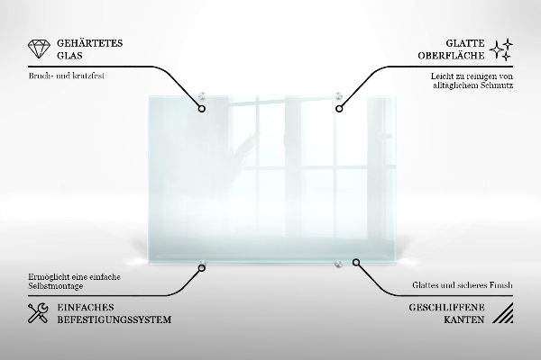 Panel za kuchyňskou linku průhledný