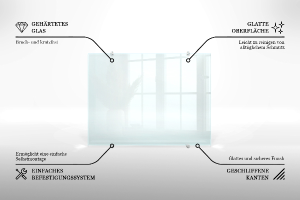 Panel za kuchyňskou linku průhledný