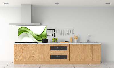 Dekorační panel sklo Zelená vlna