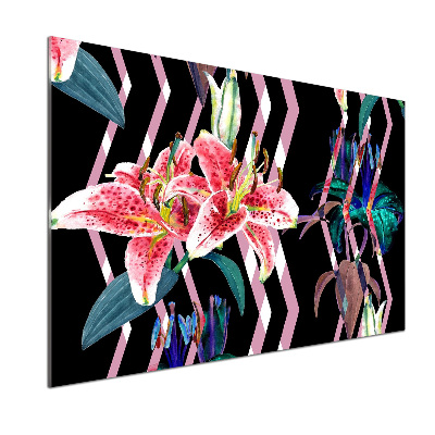 Panel do kuchyně Tropická lilie