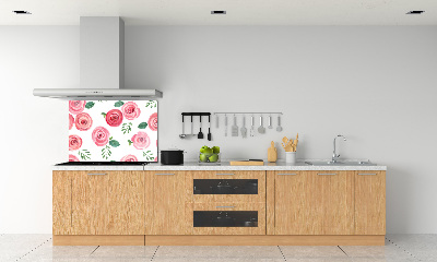 Skleněný panel do kuchyně Růže