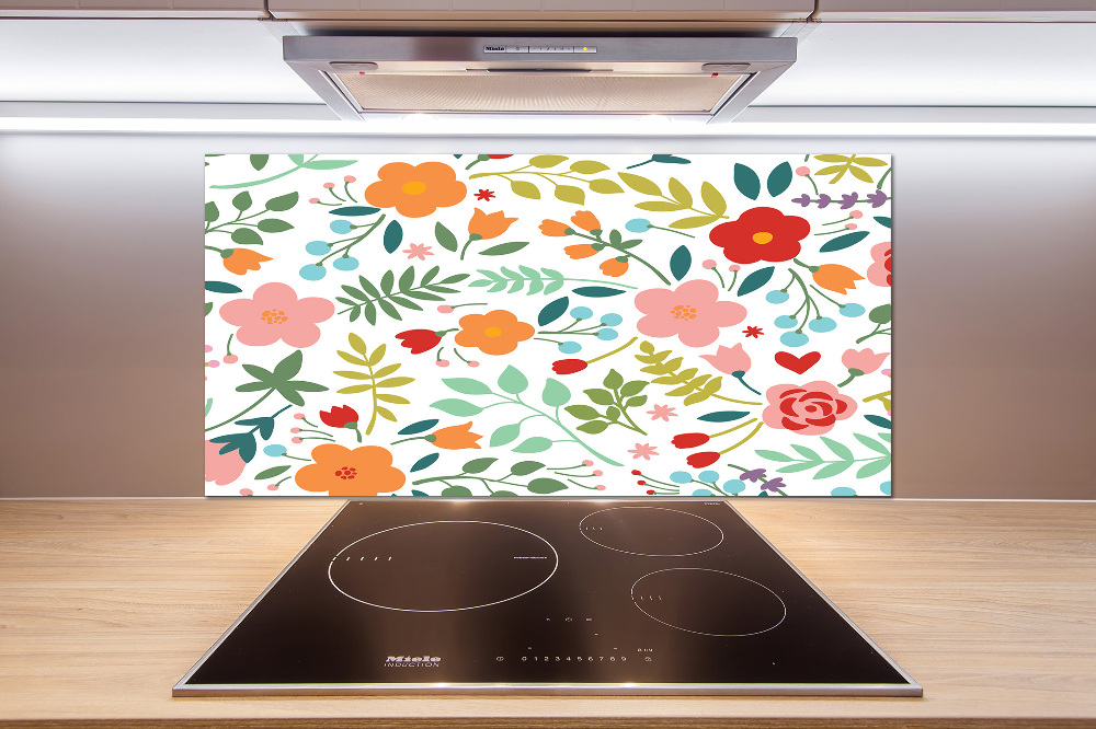 Panel do kuchyně Květiny ilustrace