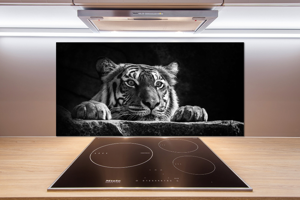 Skleněný panel do kuchyně Tygr