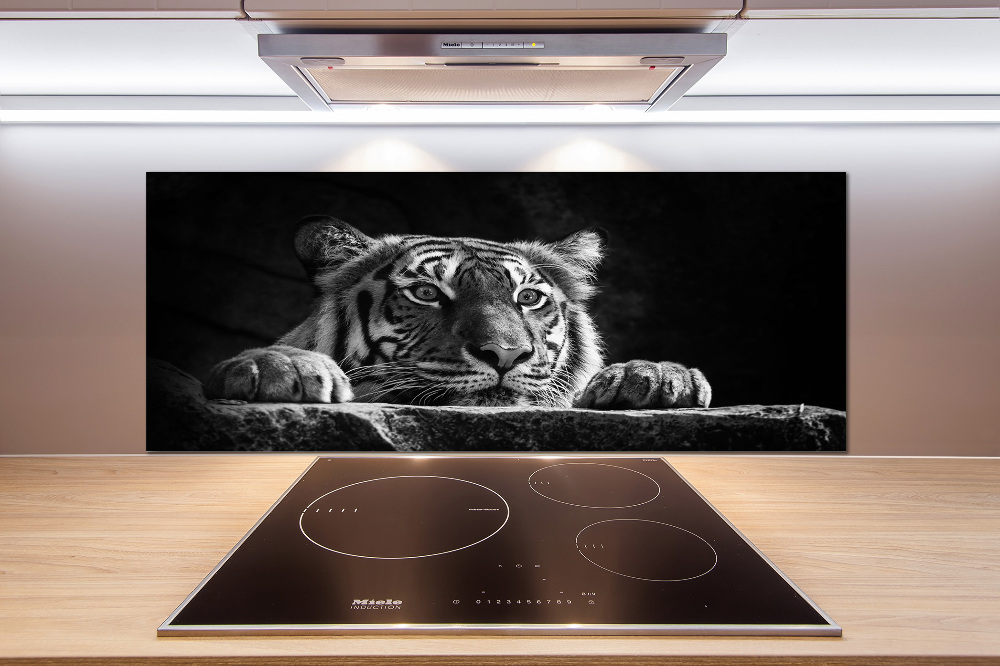 Skleněný panel do kuchyně Tygr