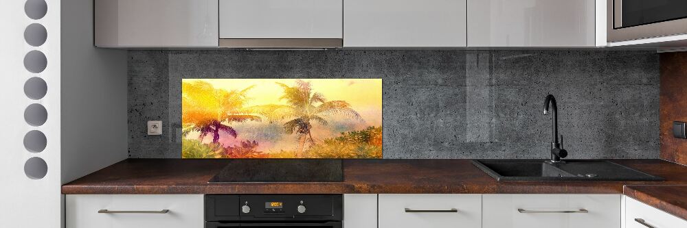 Panel do kuchyně Barevné palmy