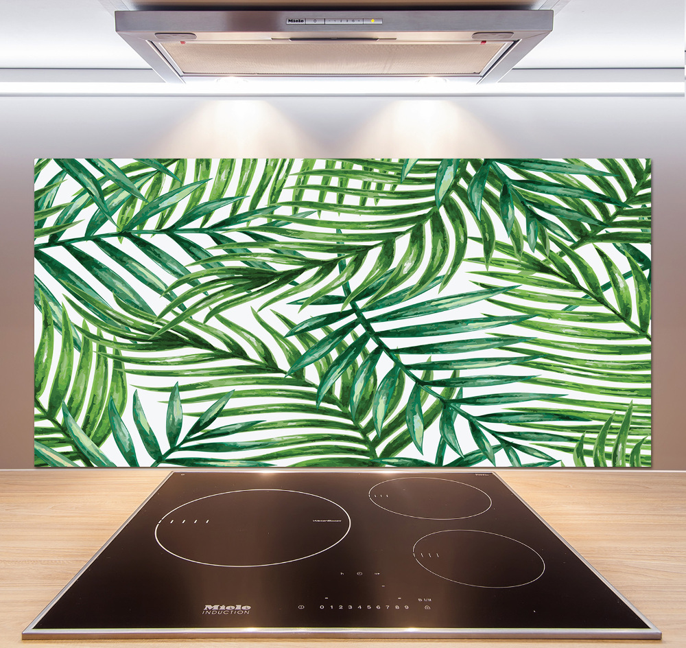 Dekorační panel sklo Listí palmy