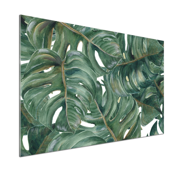 Skleněný panel do kuchynské linky Monstera