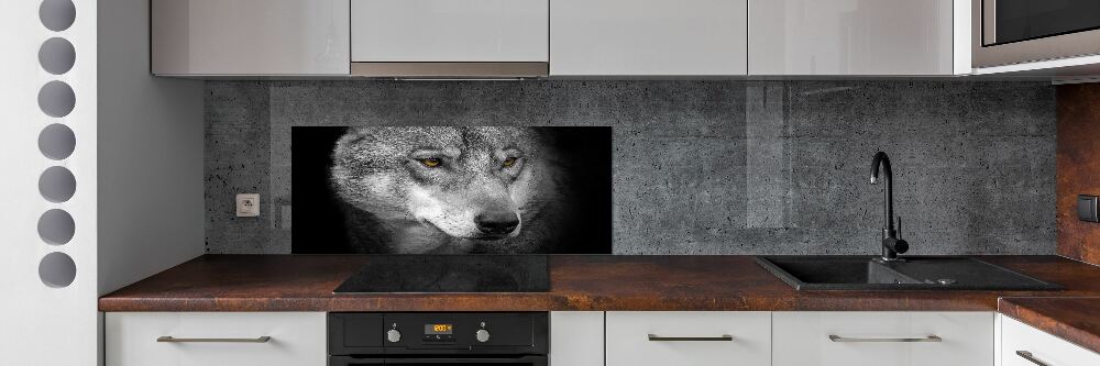 Skleněný panel do kuchyně Vlk