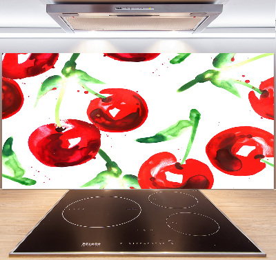 Skleněný panel do kuchyně Višně