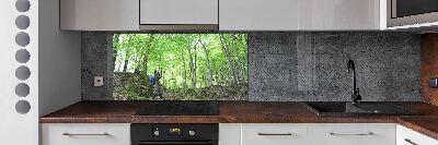 Panel do kuchyně Ornitolog v lese