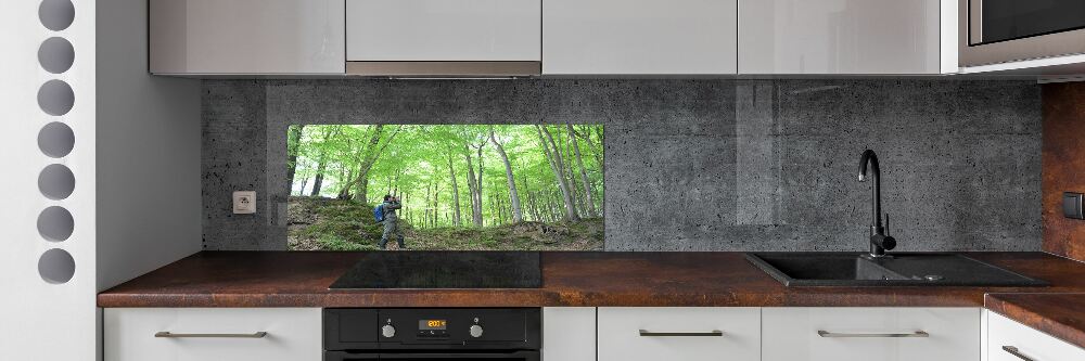 Panel do kuchyně Ornitolog v lese