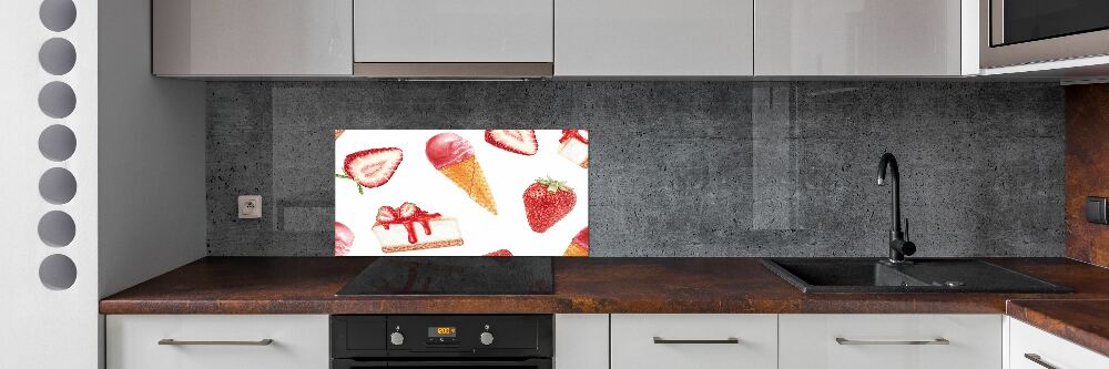 Skleněný panel do kuchyně Dezert