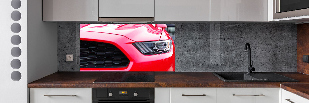 Panel do kuchyně Červený Mustang