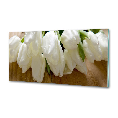 Panel do kuchyně Bílé tulipány