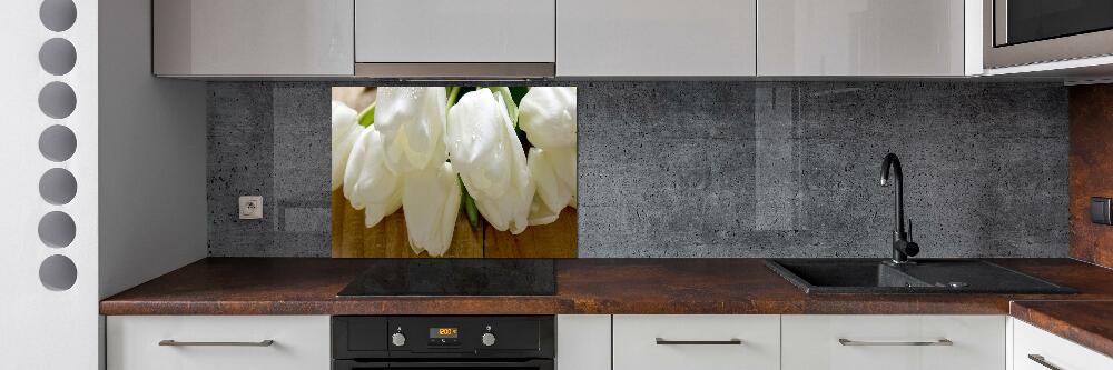 Panel do kuchyně Bílé tulipány