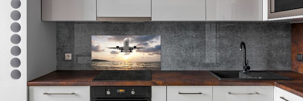 Panel do kuchyně Letadlo and mořem