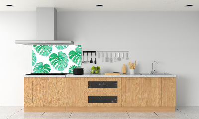 Skleněný panel do kuchynské linky Monstera