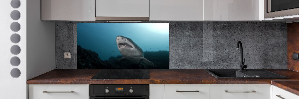 Dekorační panel sklo Velký žralok