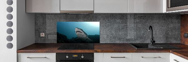 Dekorační panel sklo Velký žralok