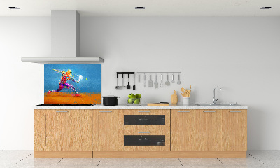 Skleněný panel do kuchynské linky Tenista