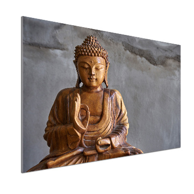 Panel do kuchyně Dřevěný budha