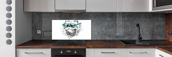 Panel do kuchyně Kočka v brýlích