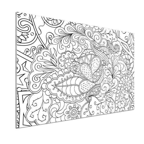 Skleněný panel do kuchynské linky Ornamenty