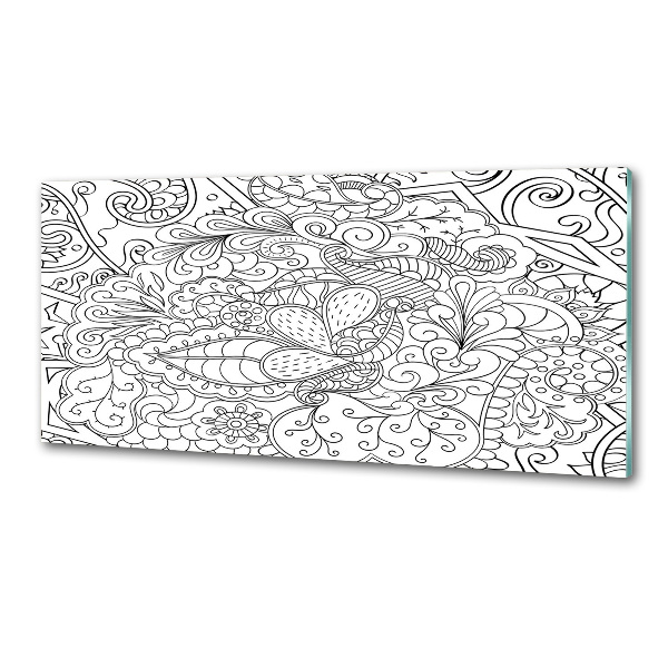 Skleněný panel do kuchynské linky Ornamenty