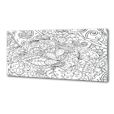 Skleněný panel do kuchynské linky Ornamenty