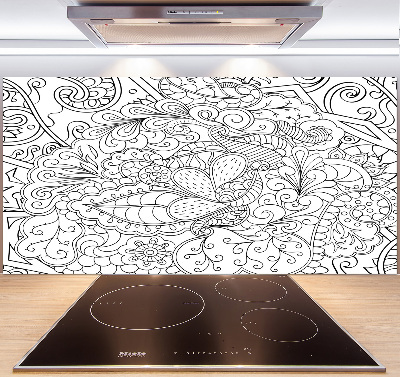 Skleněný panel do kuchynské linky Ornamenty