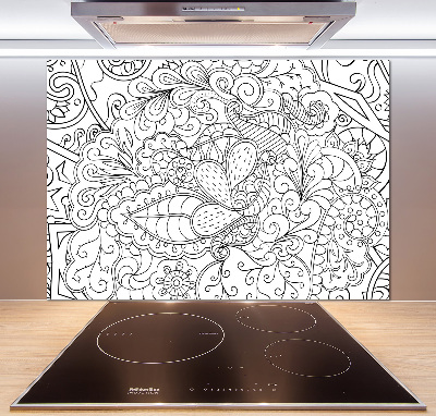 Skleněný panel do kuchynské linky Ornamenty