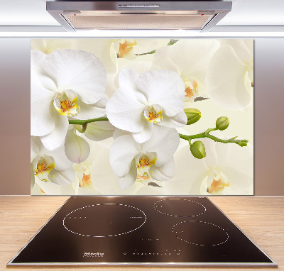 Skleněný panel do kuchynské linky Orchidej