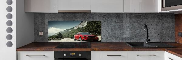 Panel do kuchyně Auto v horách