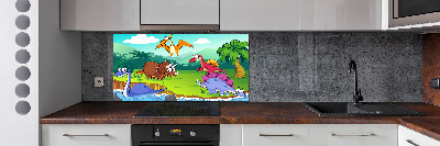 Skleněný panel do kuchynské linky Diamanty