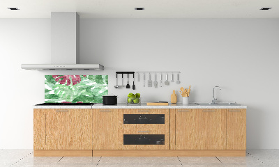 Skleněný panel do kuchynské linky Monstera