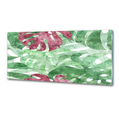 Skleněný panel do kuchynské linky Monstera