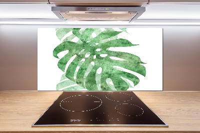 Skleněný panel do kuchynské linky Monstera