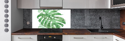 Skleněný panel do kuchynské linky Monstera