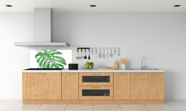 Skleněný panel do kuchynské linky Monstera
