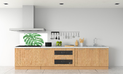 Skleněný panel do kuchynské linky Monstera