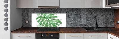 Skleněný panel do kuchynské linky Monstera