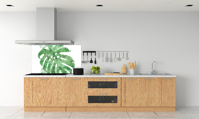 Skleněný panel do kuchynské linky Monstera