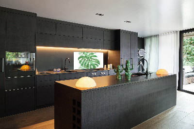 Skleněný panel do kuchynské linky Monstera