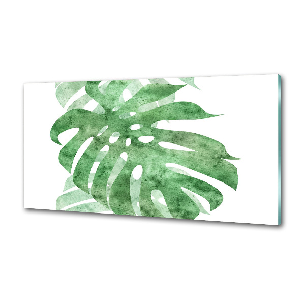 Skleněný panel do kuchynské linky Monstera