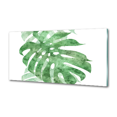 Skleněný panel do kuchynské linky Monstera