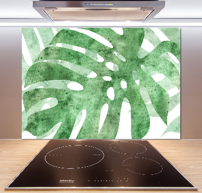 Skleněný panel do kuchynské linky Monstera