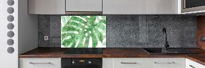 Skleněný panel do kuchynské linky Monstera