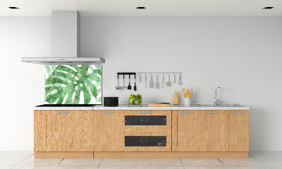 Skleněný panel do kuchynské linky Monstera