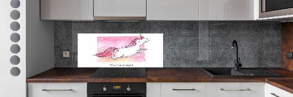 Panel do kuchyně Růžový jednorožec