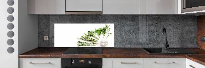 Skleněný panel do kuchyně Byliny